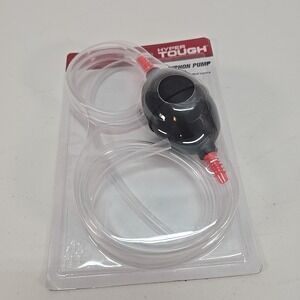 Hyper Tough Manual Fluid Liquid Siphon Pump Universal Home &‎ Auto 1- 6 ft Hose